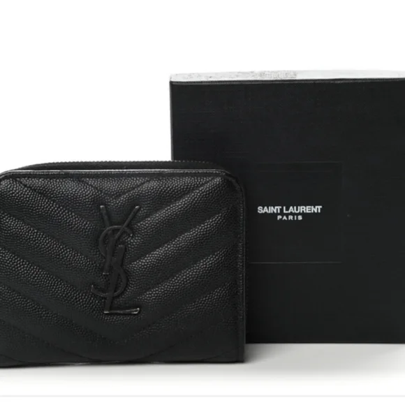 YSL Chevron monogram compact wallet - Picture 1 of 5